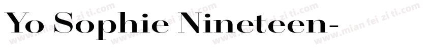 Yo Sophie Nineteen字体转换